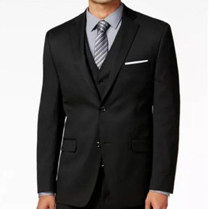 Classic black wool suit coat blazer